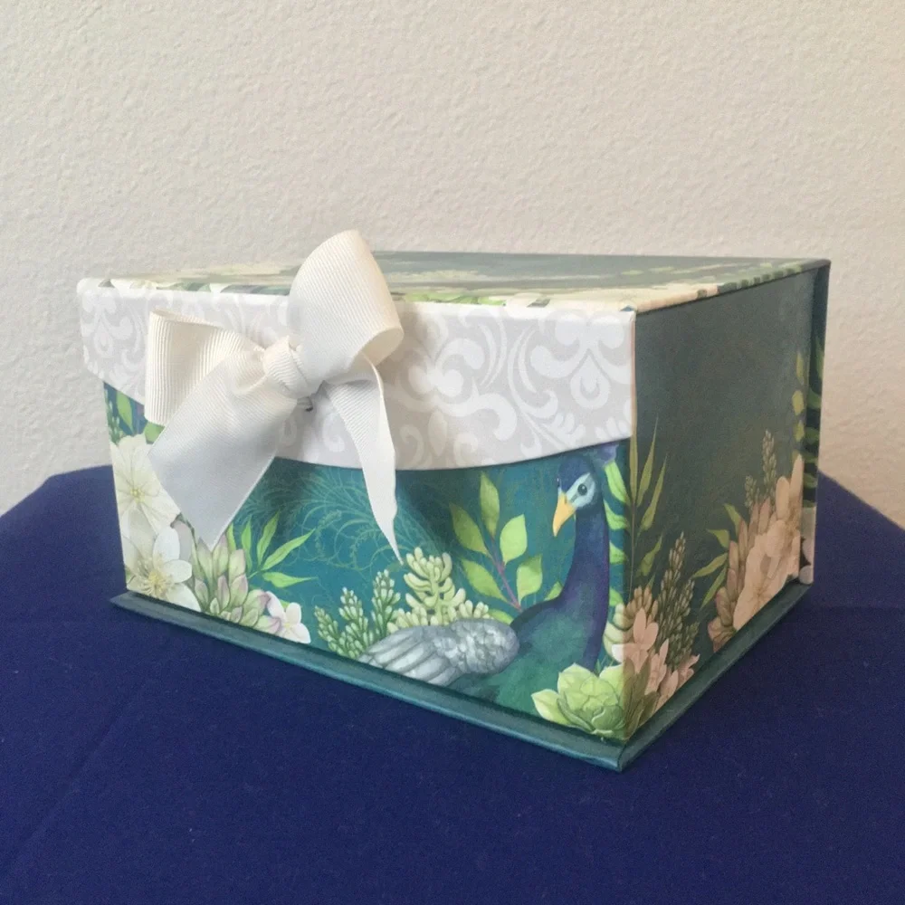 Peacock Keepsake Box / Peacock Trinket Box
